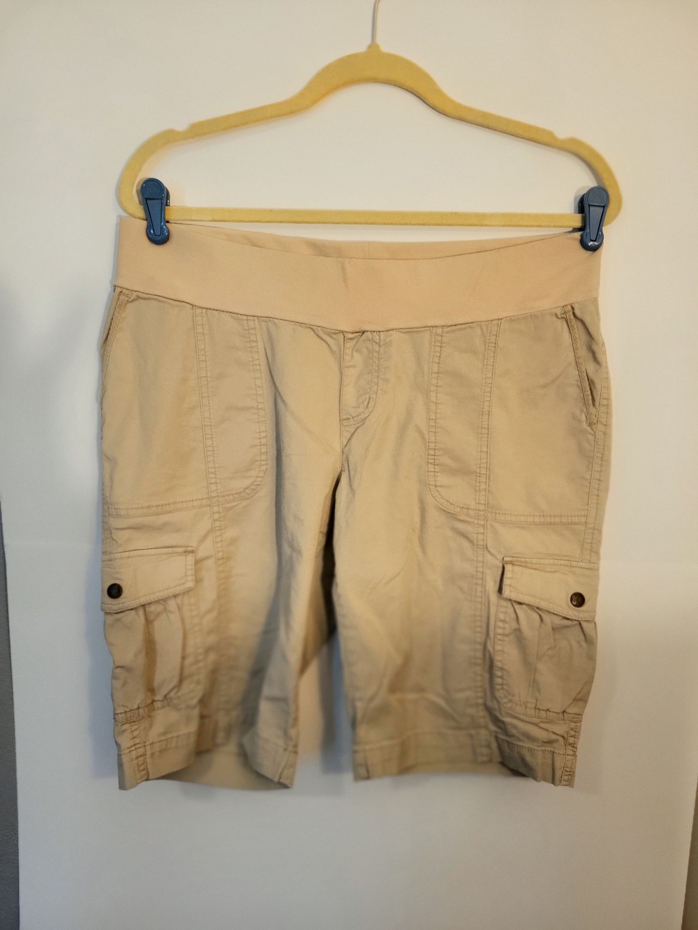 Motherhood Maternity Beige Cargo Bermuda Shorts